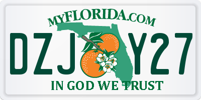 FL license plate DZJY27