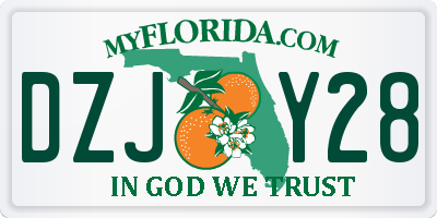 FL license plate DZJY28