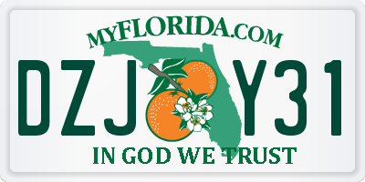 FL license plate DZJY31