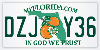 FL license plate DZJY36
