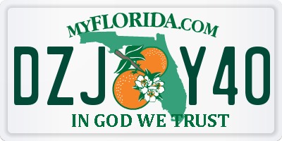 FL license plate DZJY40