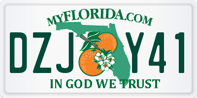 FL license plate DZJY41