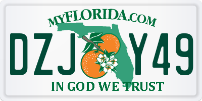 FL license plate DZJY49