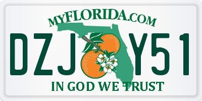 FL license plate DZJY51