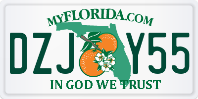 FL license plate DZJY55