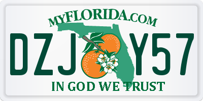 FL license plate DZJY57