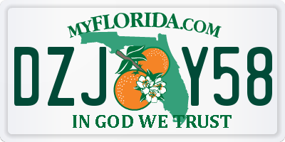 FL license plate DZJY58