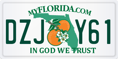 FL license plate DZJY61