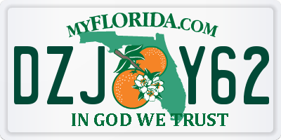 FL license plate DZJY62