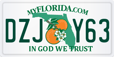 FL license plate DZJY63