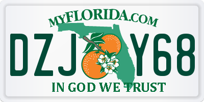 FL license plate DZJY68