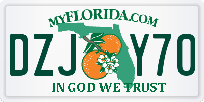 FL license plate DZJY70