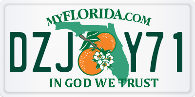 FL license plate DZJY71
