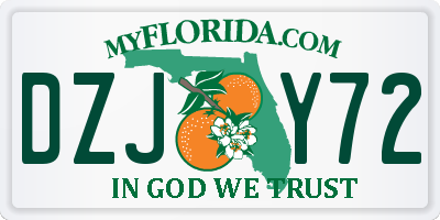 FL license plate DZJY72