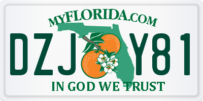 FL license plate DZJY81
