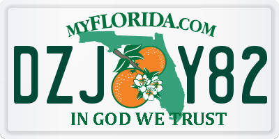 FL license plate DZJY82