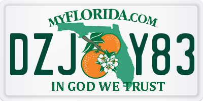 FL license plate DZJY83