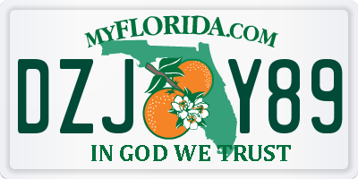FL license plate DZJY89