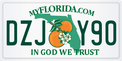 FL license plate DZJY90