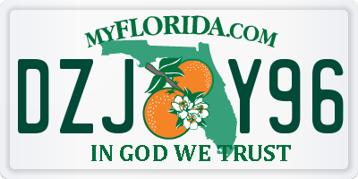 FL license plate DZJY96