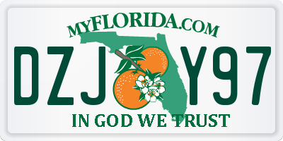 FL license plate DZJY97