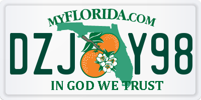 FL license plate DZJY98