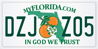 FL license plate DZJZ05