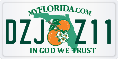 FL license plate DZJZ11