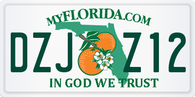FL license plate DZJZ12