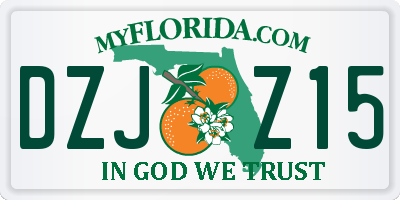 FL license plate DZJZ15