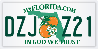 FL license plate DZJZ21