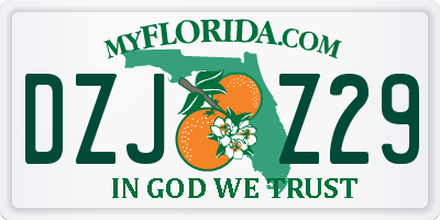 FL license plate DZJZ29