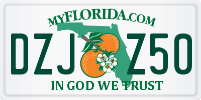 FL license plate DZJZ50