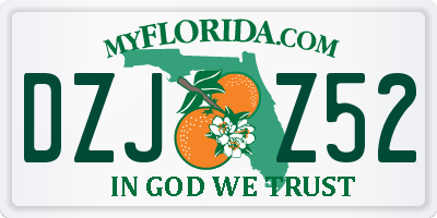 FL license plate DZJZ52