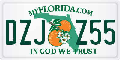 FL license plate DZJZ55
