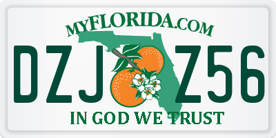 FL license plate DZJZ56