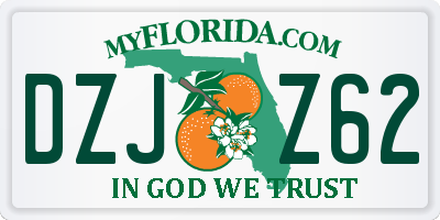 FL license plate DZJZ62