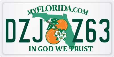 FL license plate DZJZ63