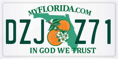FL license plate DZJZ71