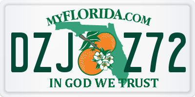 FL license plate DZJZ72