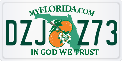 FL license plate DZJZ73