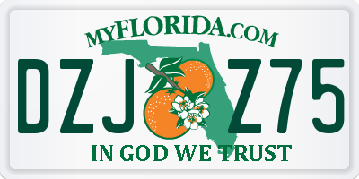 FL license plate DZJZ75