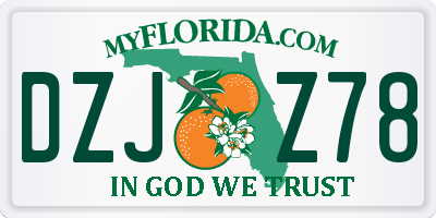 FL license plate DZJZ78