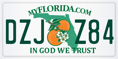 FL license plate DZJZ84