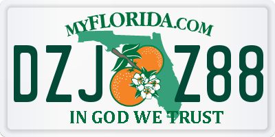 FL license plate DZJZ88