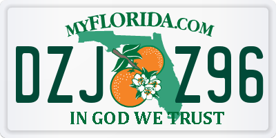 FL license plate DZJZ96
