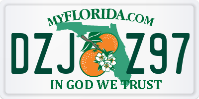 FL license plate DZJZ97