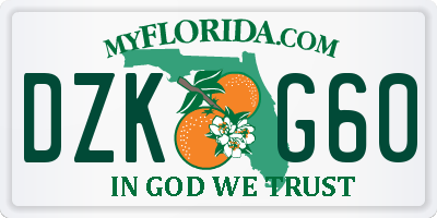FL license plate DZKG60