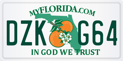 FL license plate DZKG64