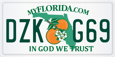 FL license plate DZKG69